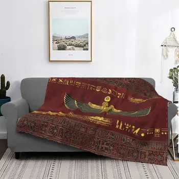 Одеяло с орнаментом в виде Египетского бога, бархатное всесезонное одеяло Древнего Египта, многофункциональные теплые пледы для дивана, покрывала для спальни