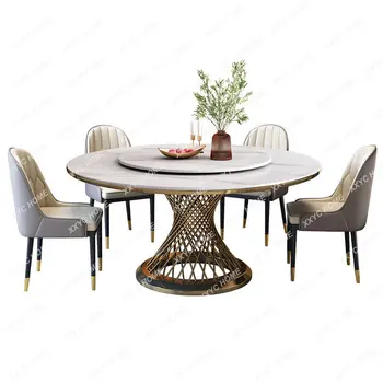 Столовый столик в скандинавском стиле, Обеденные столы из роскошного Золота, Высокие Овальные Обеденные столы, Современная мебель класса люкс Eetkamerstoelen LSL20XP